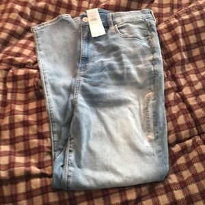 New American eagle size 16 curvy long jeans highes